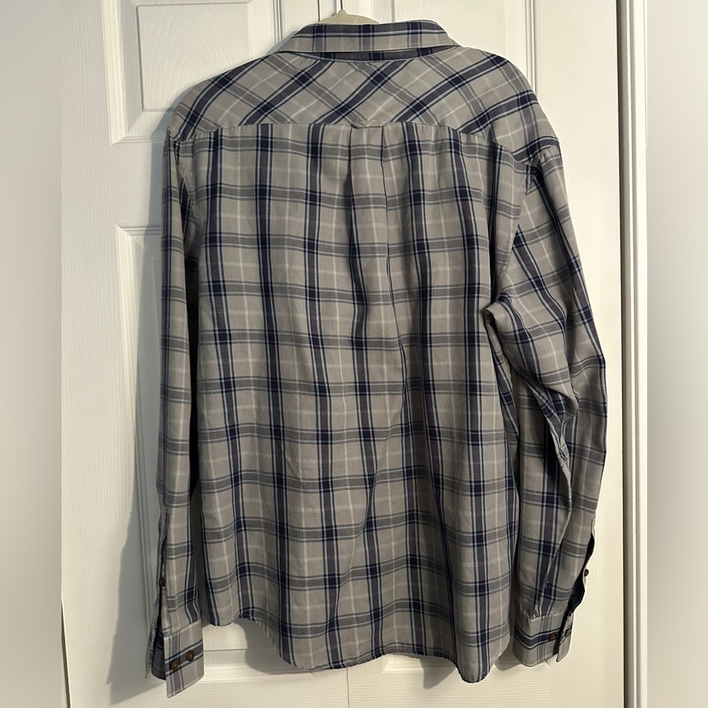 Original Penguin Gray Plaid Long Sleeve Button Up Classic Fit Shirt Size Large - Picture 4 of 10
